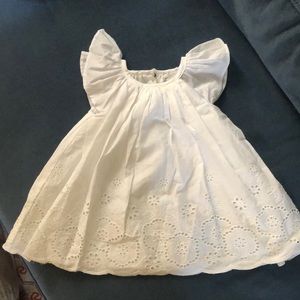 NWT Tahari baby girl eyelet lace smock dress